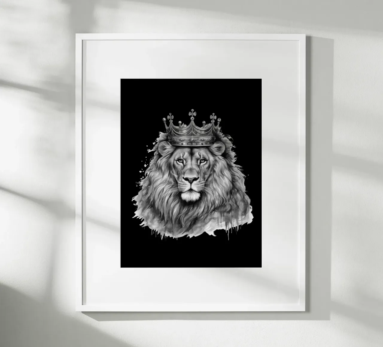 Roi Lion avec couronne Variante 4 poster de Yaso Design & Art