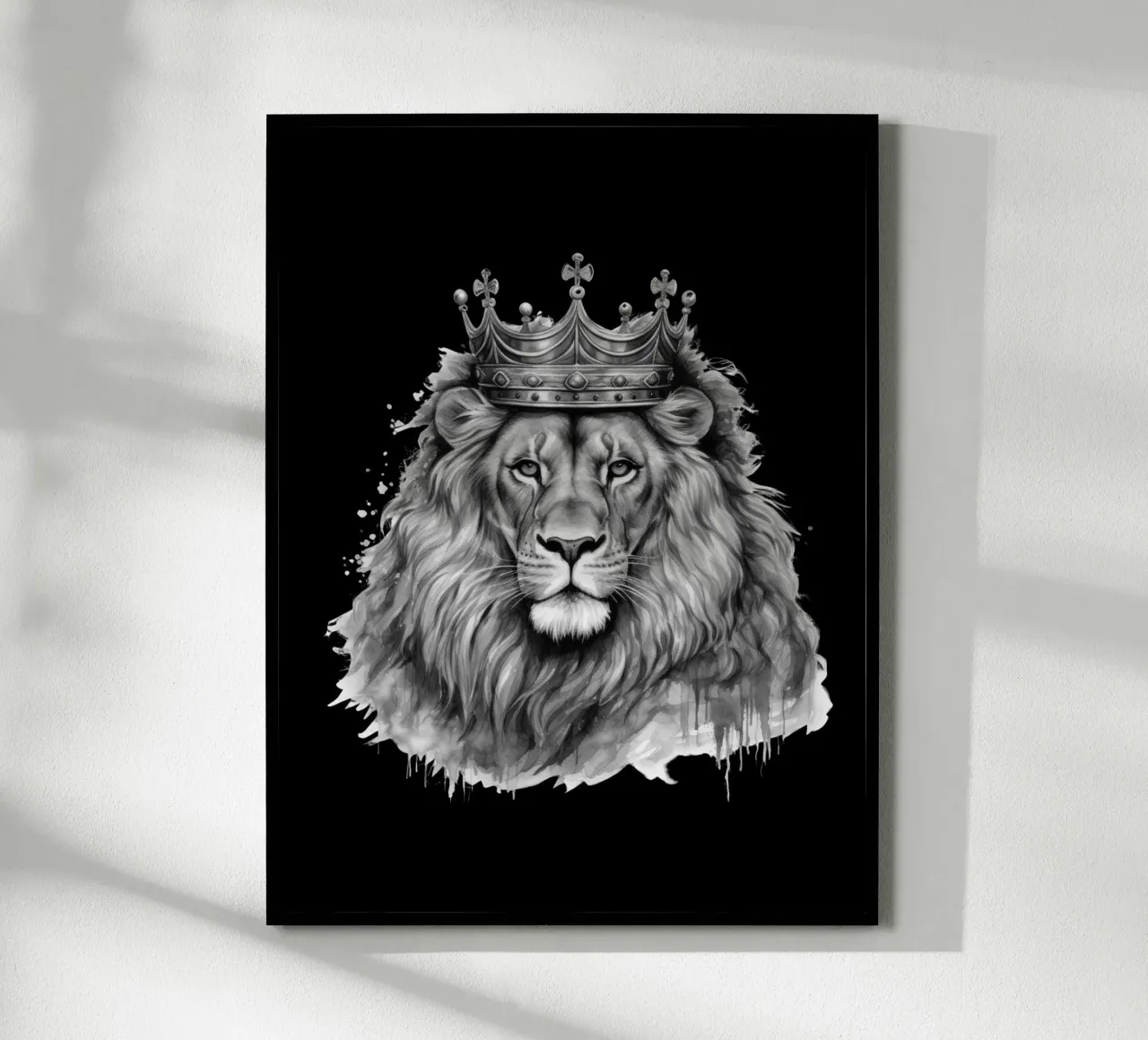 Roi Lion avec couronne Variante 4 poster de Yaso Design & Art