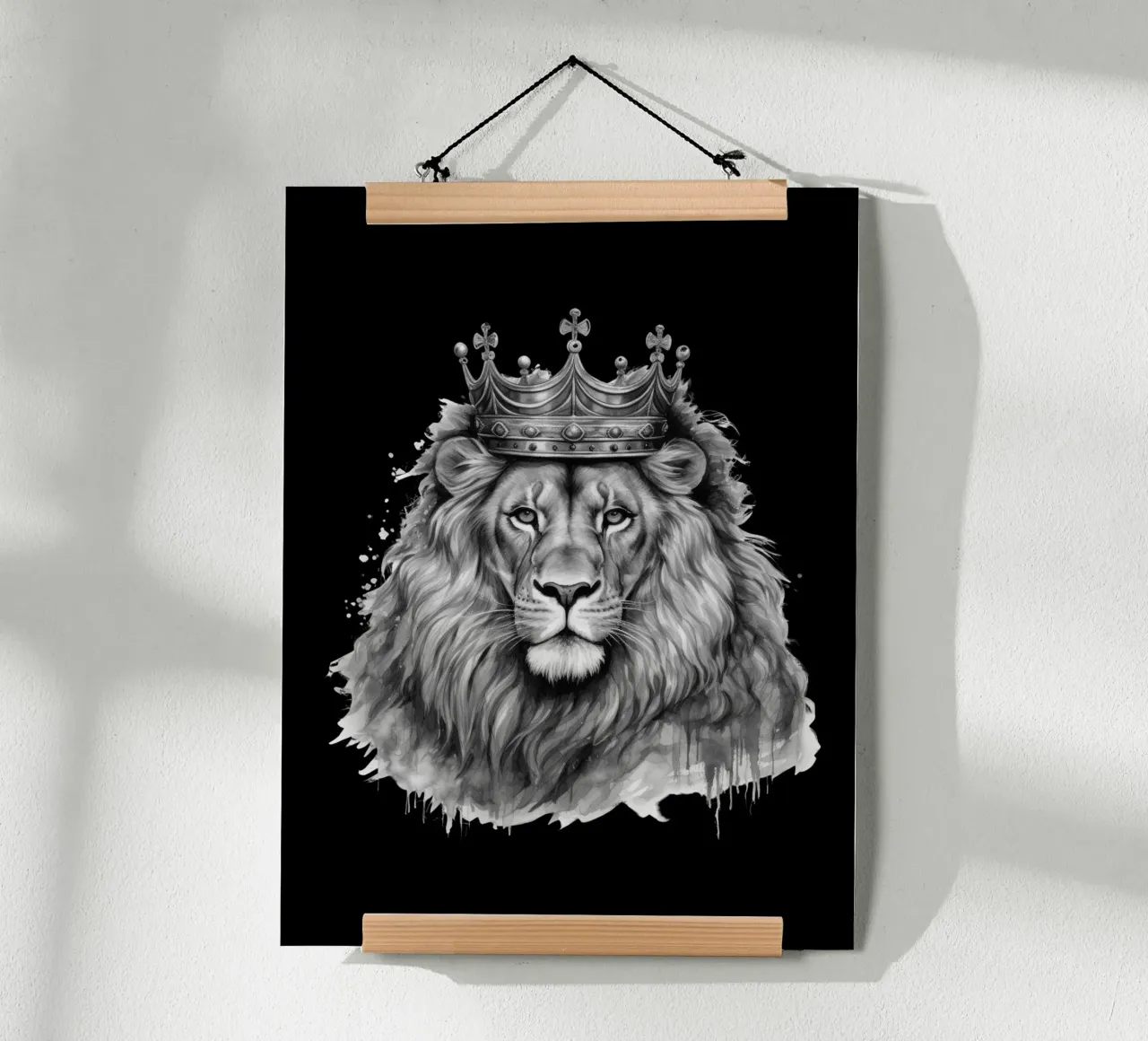 Roi Lion avec couronne Variante 4 poster de Yaso Design & Art