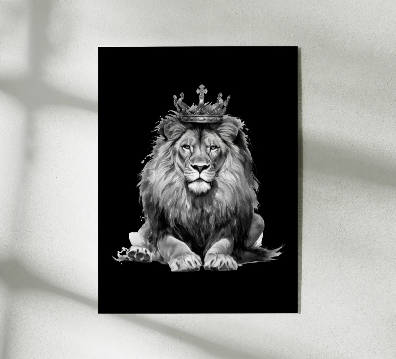 Löwen König mit Krone Variante 5 Acryl-Glas von Yaso Design & Art