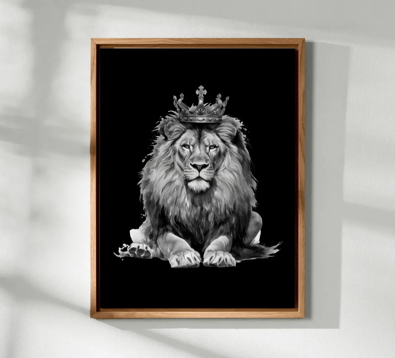 Leeuwenkoning met kroon variant 5 aluminium-dibond van Yaso Design & Art