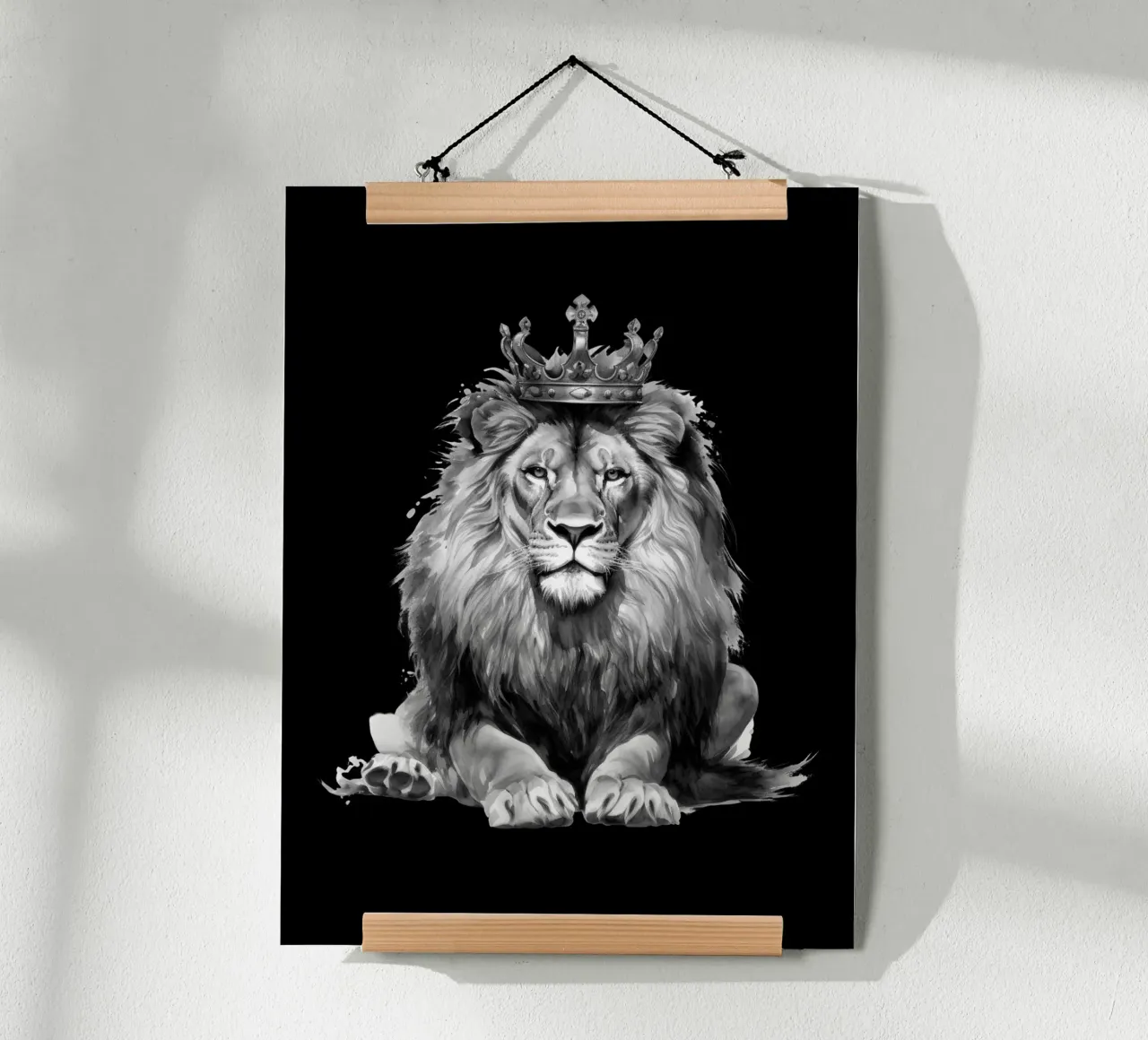 Löwen König mit Krone Variante 5 Poster von Yaso Design & Art