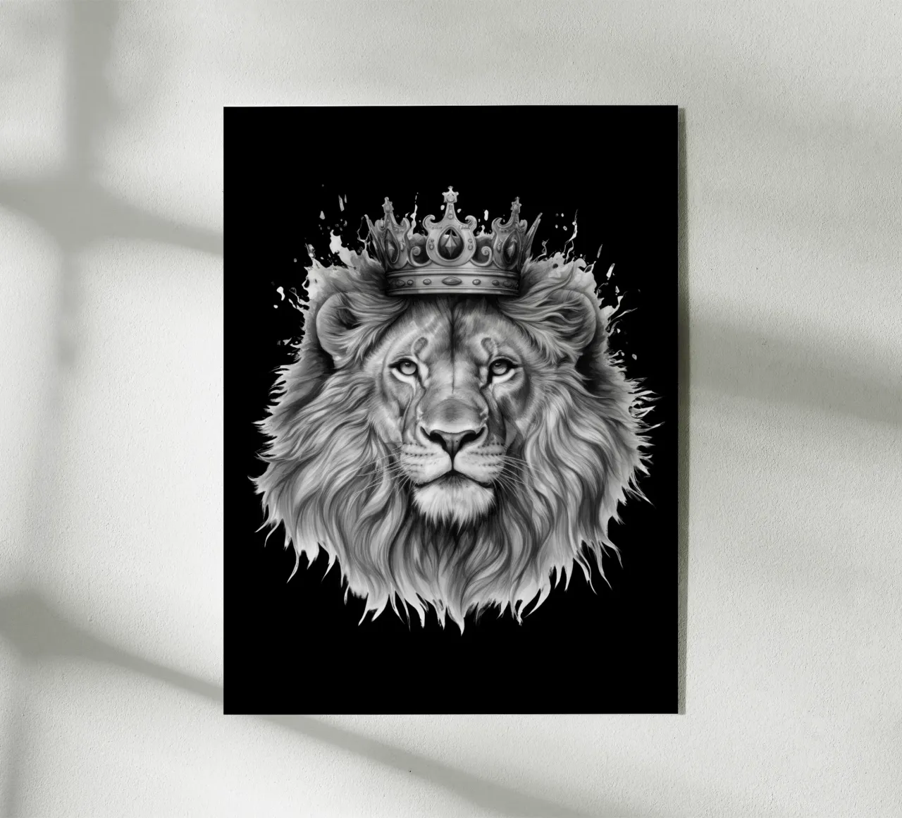 Lion king with crown Variant 6 acrylic glass by Yaso Design & Art