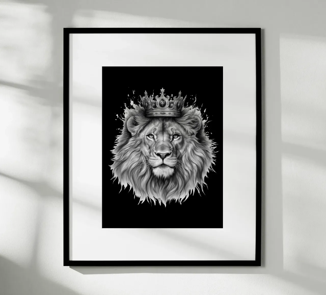 Lion king with crown Variant 6 hahnemühle by Yaso Design & Art