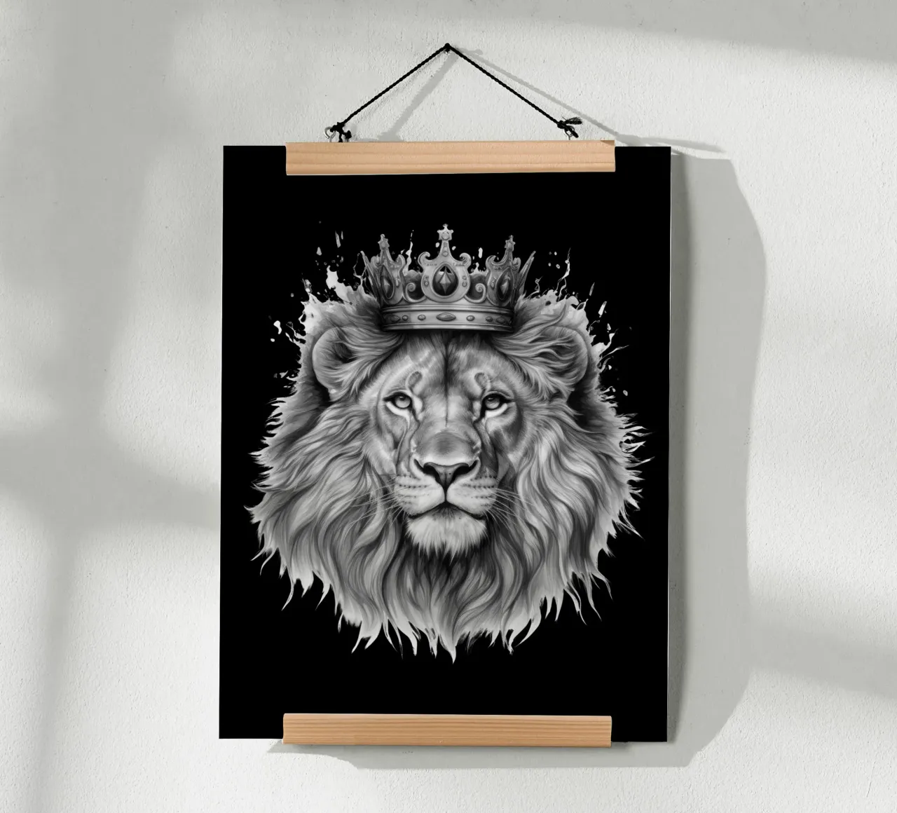 Lion king with crown Variant 6 hahnemühle by Yaso Design & Art