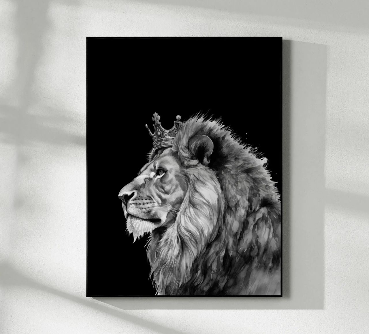 Leeuwenkoning met kroon Variant 7 acryl van Yaso Design & Art