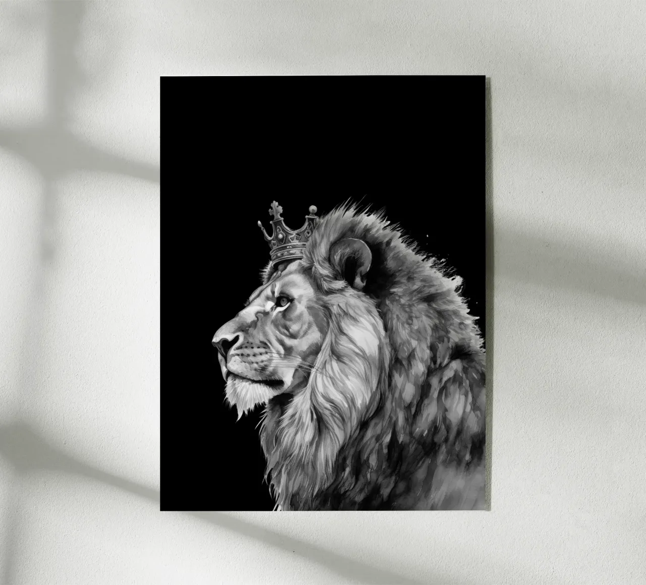 Roi Lion avec couronne Variante 7 plexiglas de Yaso Design & Art