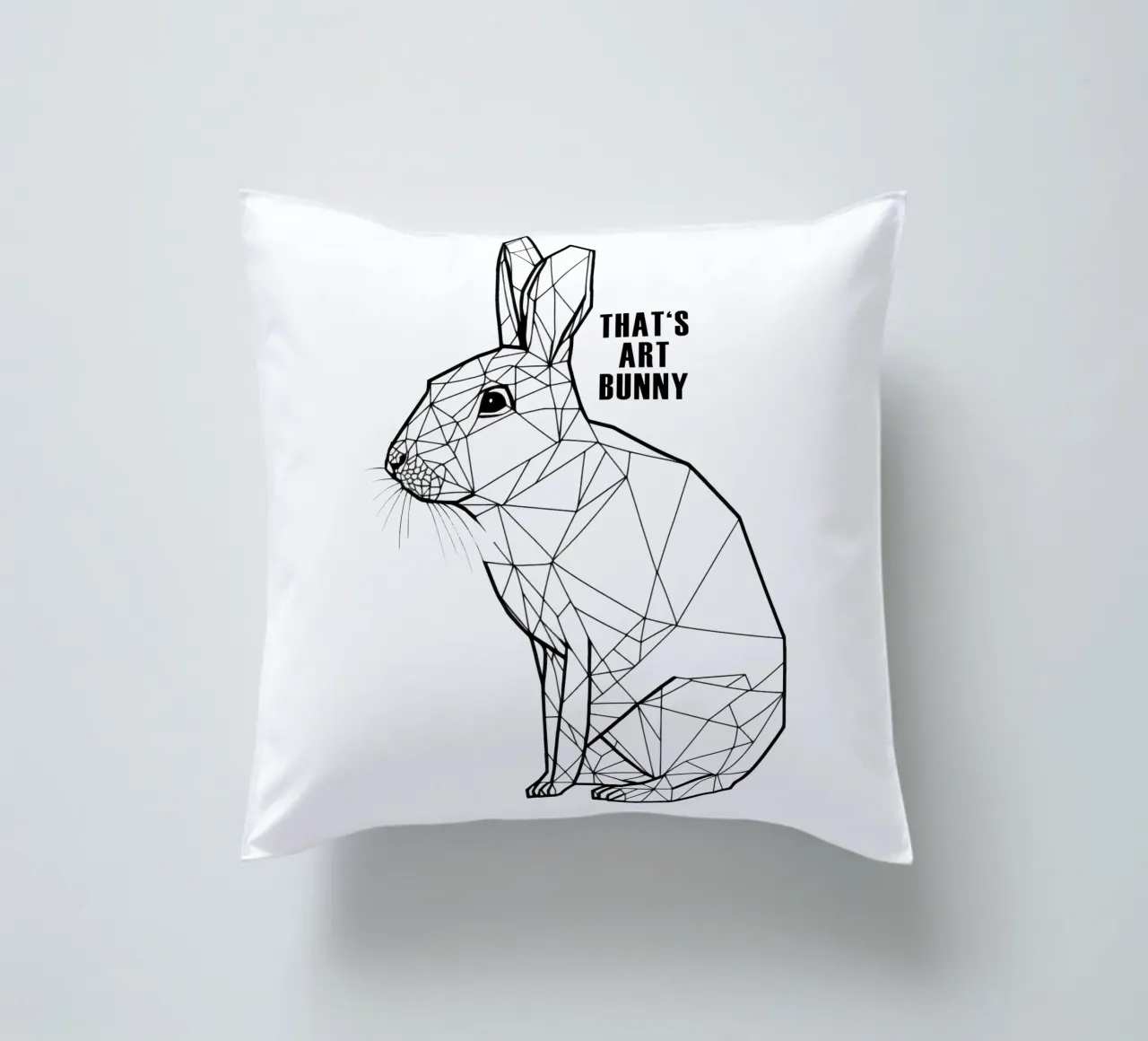 That's Art Bunny | Line art con una strizzatina d'occhio cuscino da Autofocus