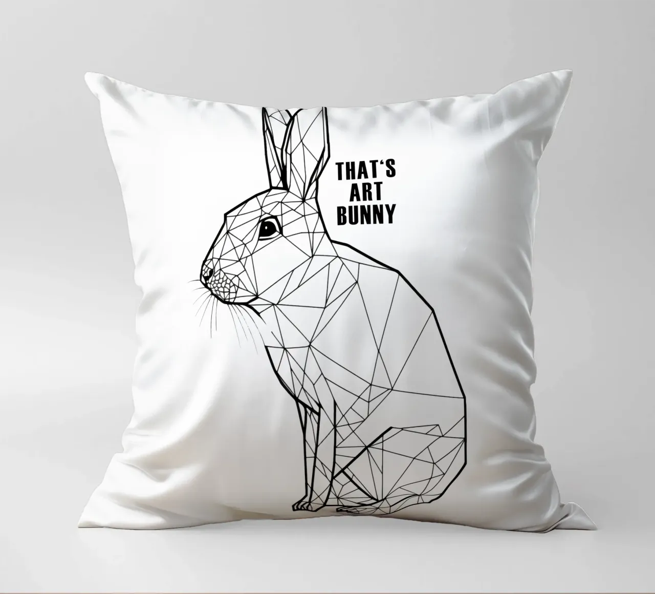 That's Art Bunny | Line art con una strizzatina d'occhio cuscino da Autofocus