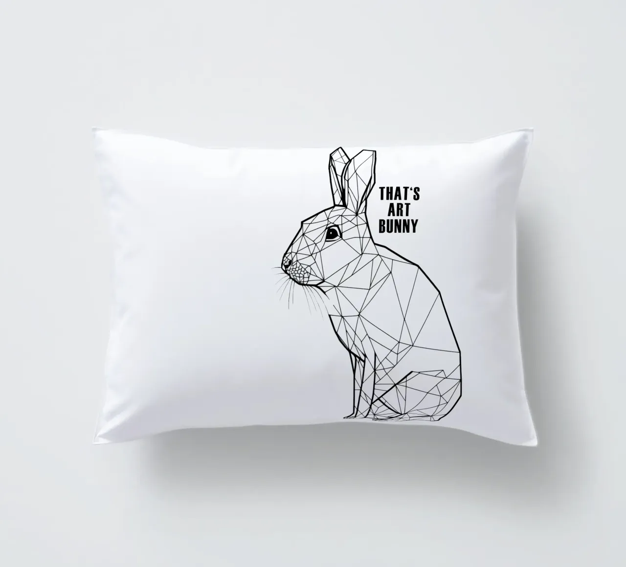 That's Art Bunny | Line art con una strizzatina d'occhio cuscino da Autofocus