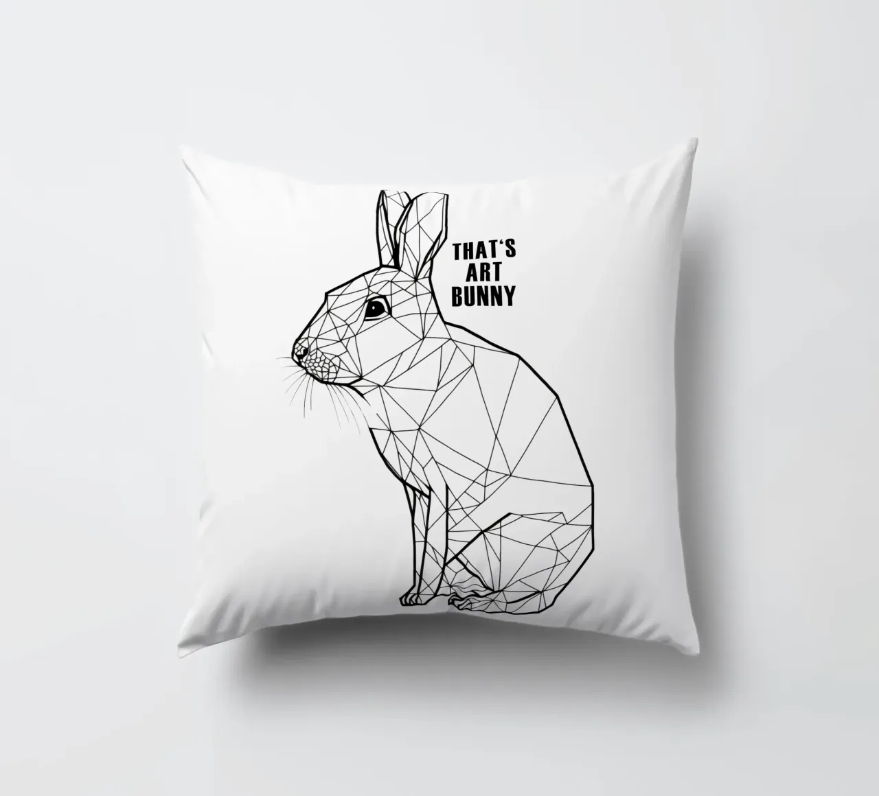 That's Art Bunny | Line art con una strizzatina d'occhio cuscino da Autofocus
