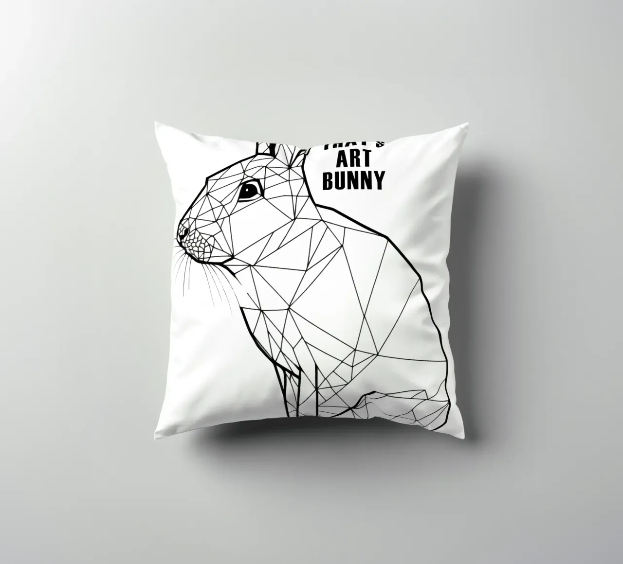 That's Art Bunny | Line art con una strizzatina d'occhio cuscino da Autofocus