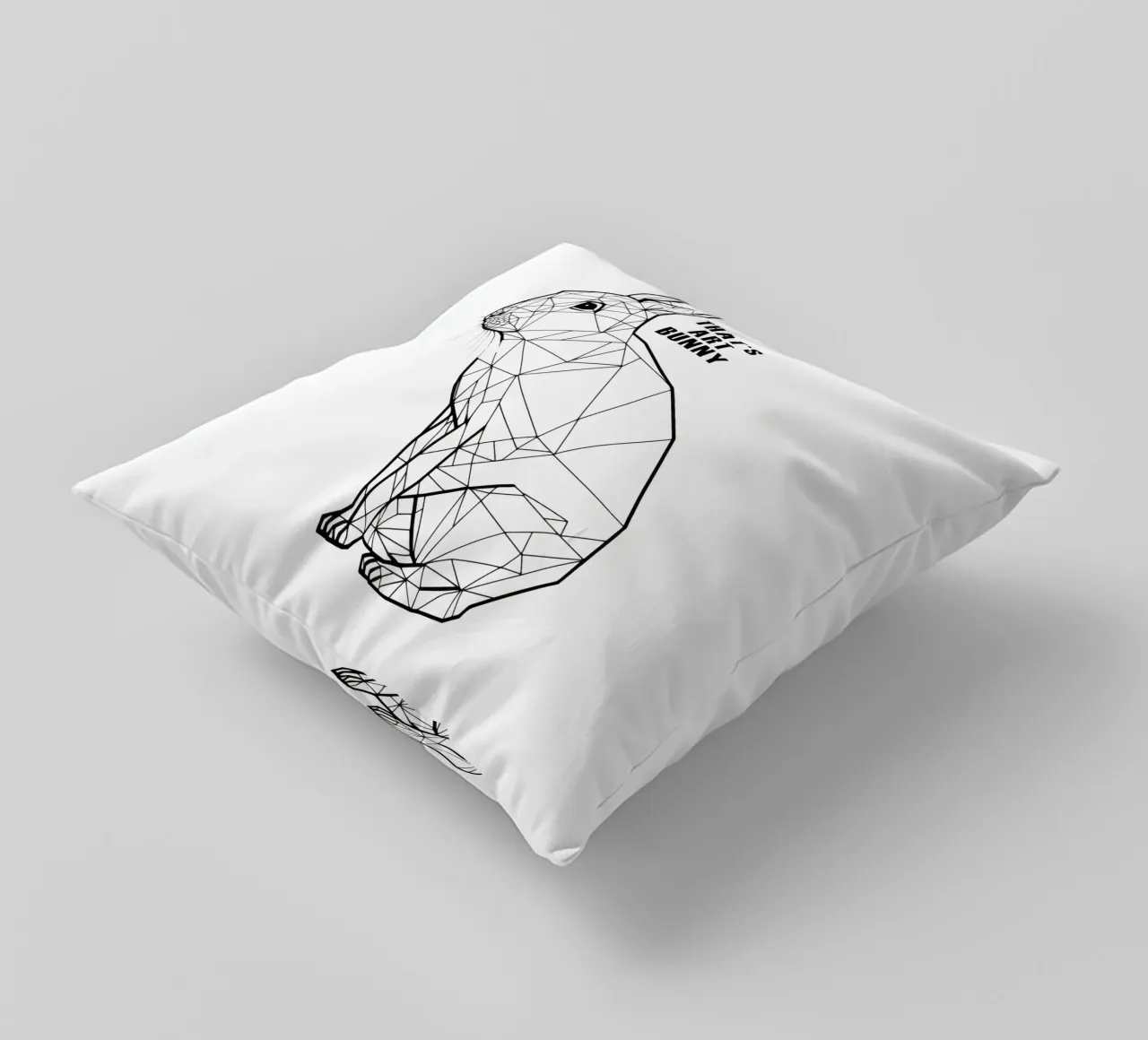 That's Art Bunny | Line art con una strizzatina d'occhio cuscino da Autofocus