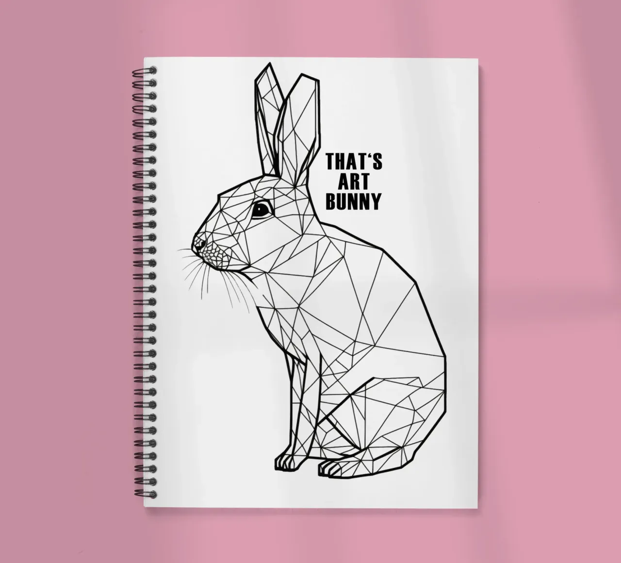 That's Art Bunny | Line art with a wink spiral notebook by Autofocus