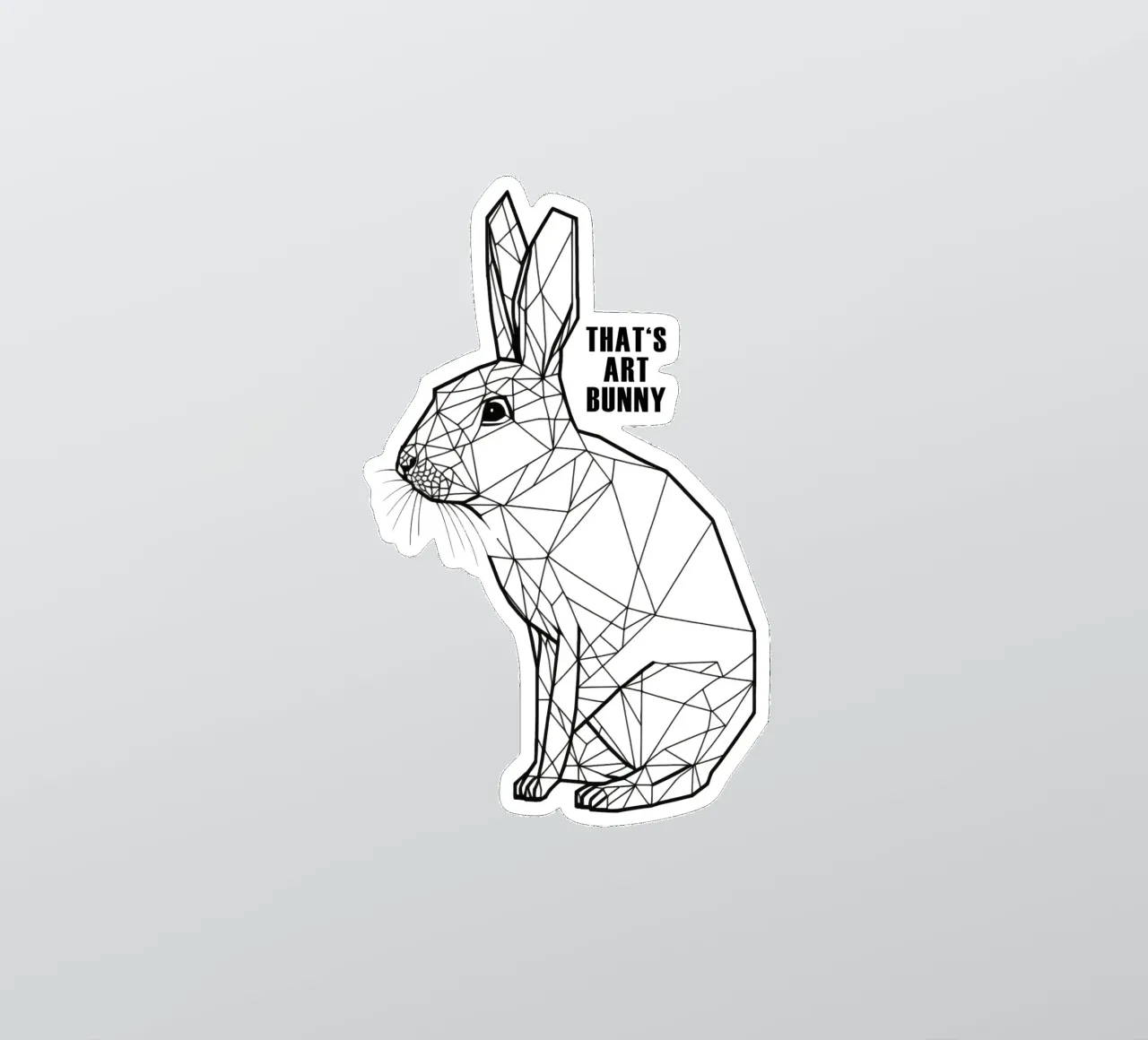 That's Art Bunny | Line art with a wink sticker by Autofocus