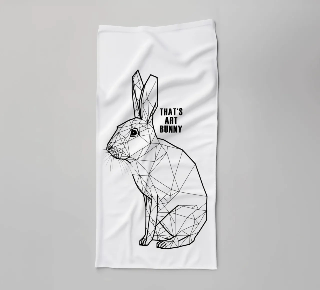 That's Art Bunny | Line art with a wink towel by Autofocus