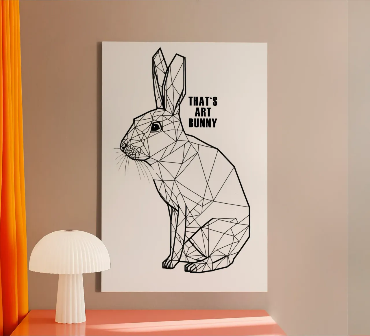 That's Art Bunny | Line art with a wink canvas by Autofocus