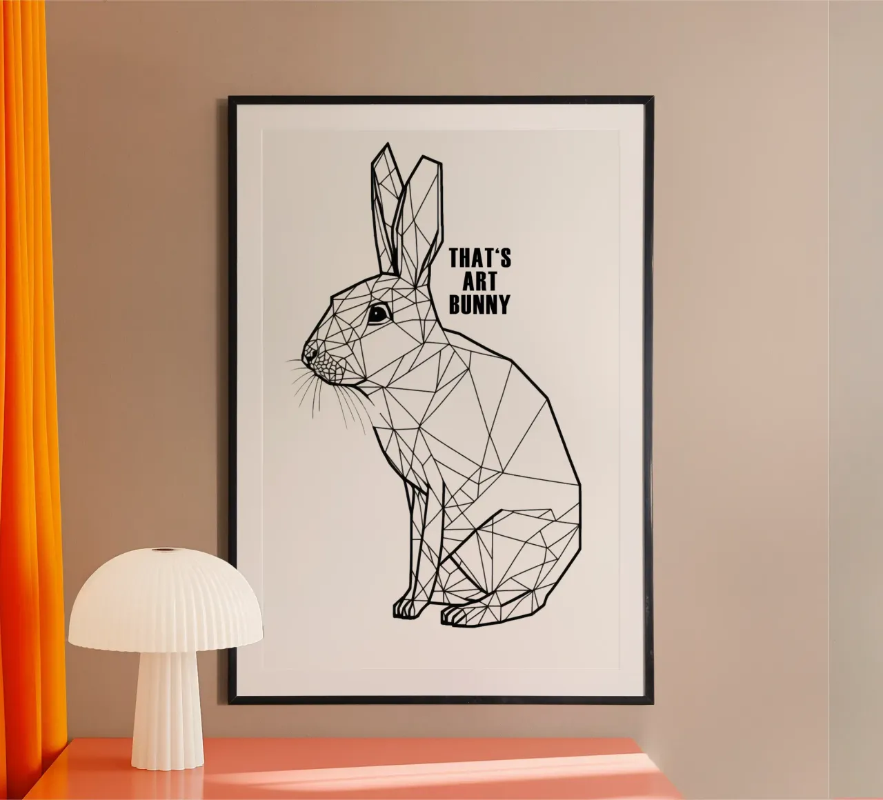 That's Art Bunny | L'art de la ligne avec un clin d'œil hahnemühle de Autofocus