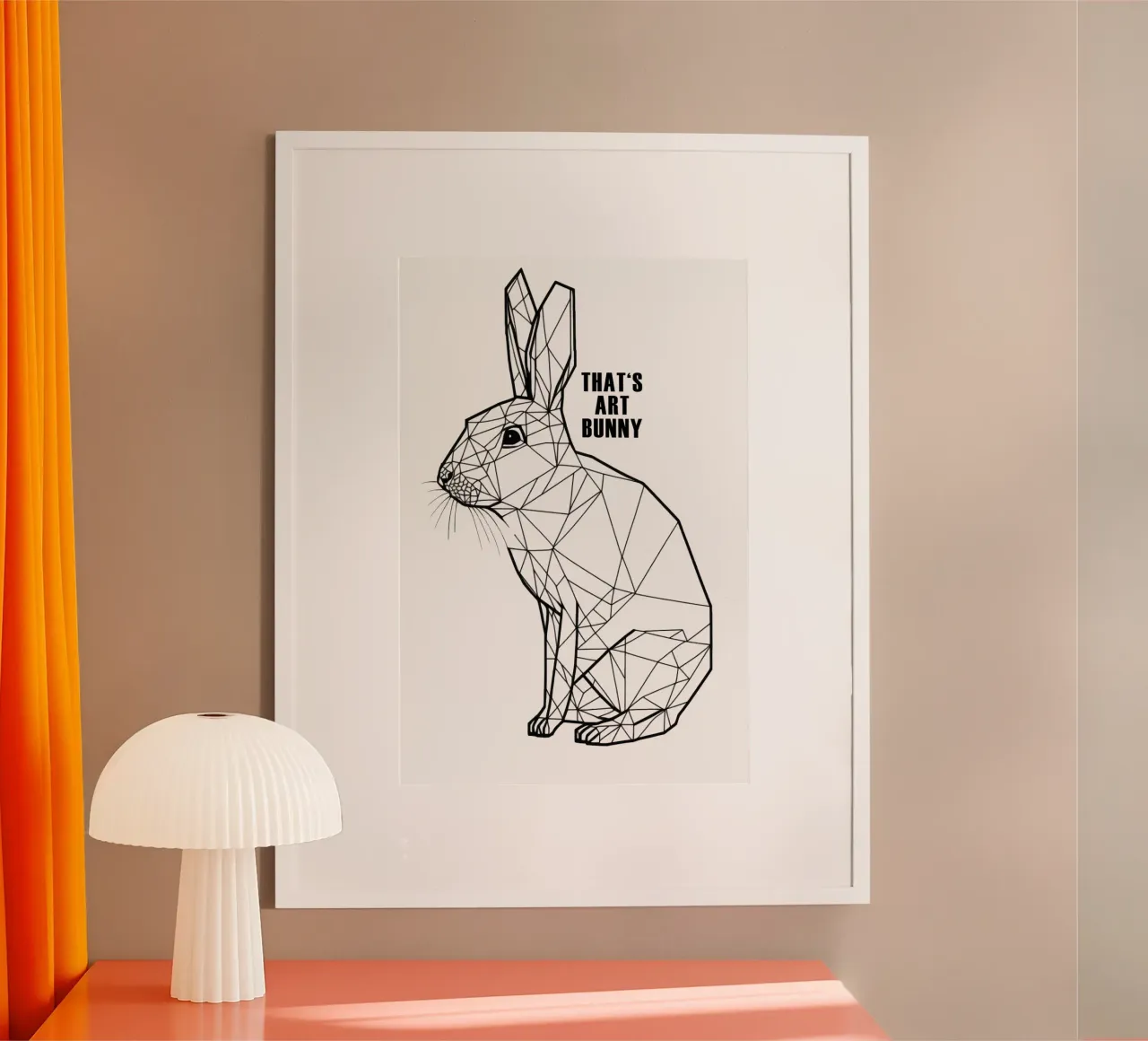 That's Art Bunny | L'art de la ligne avec un clin d'œil hahnemühle de Autofocus