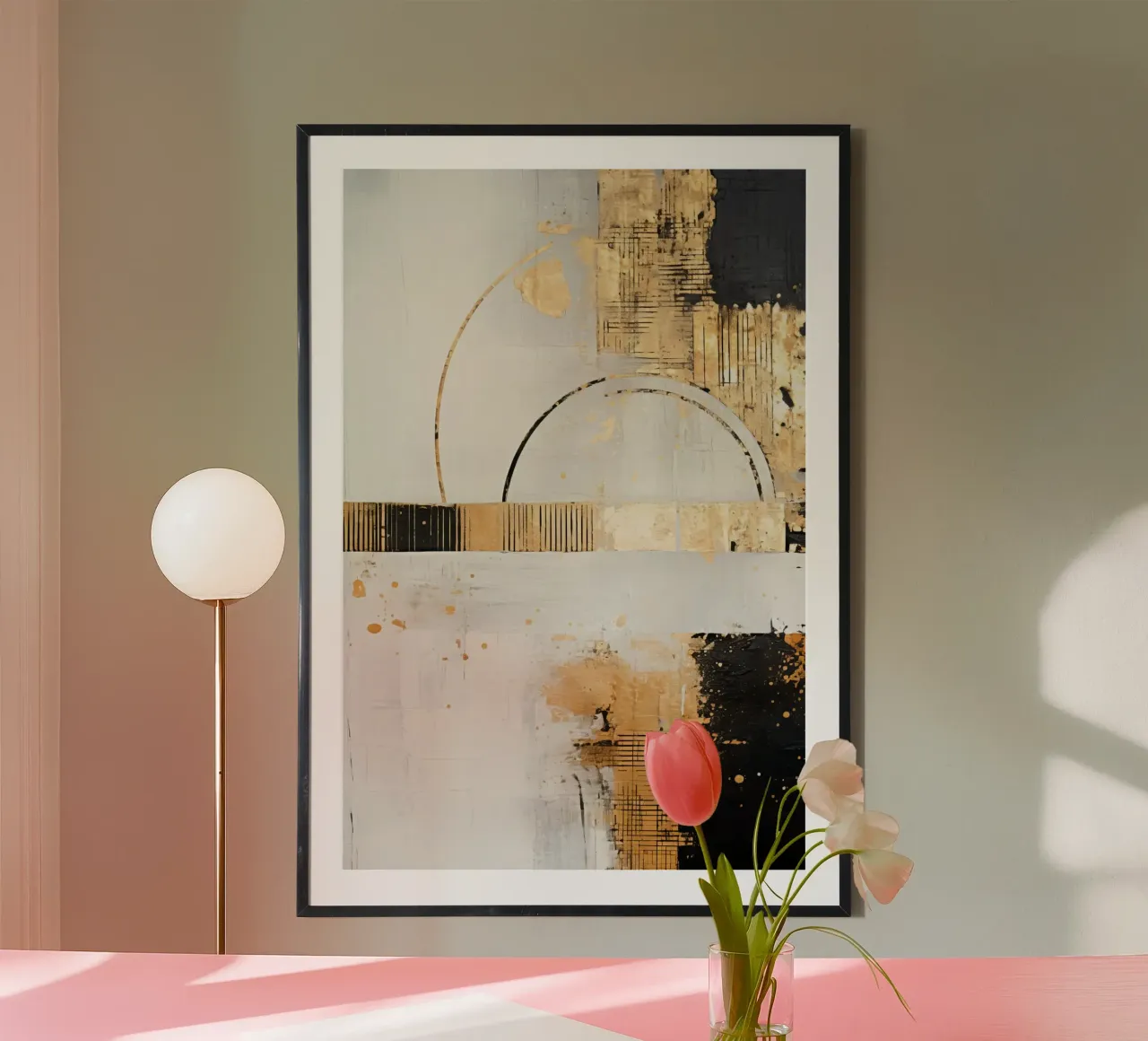 ABSTRACT ART Leggerezza poster con telaio in alluminio da Melanie Viola
