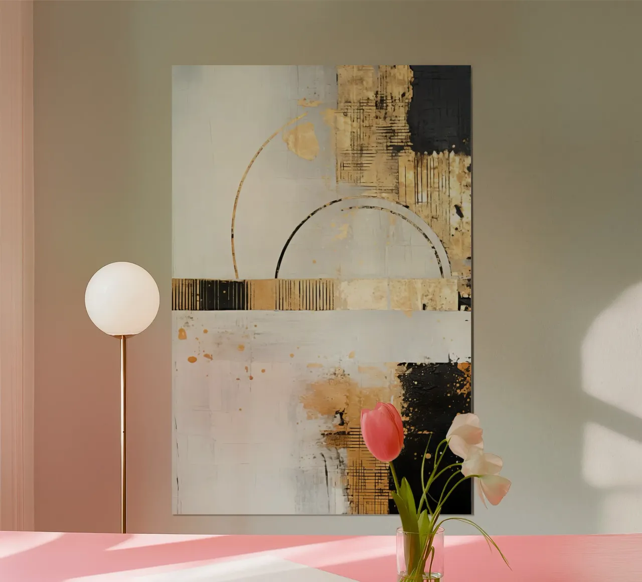 ABSTRACT ART Leggerezza poster con telaio in alluminio da Melanie Viola