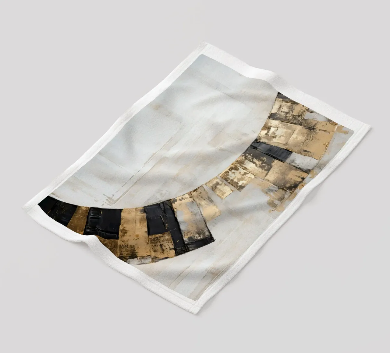 ABSTRACT ART Lo scorrere del tempo coperta in pile da Melanie Viola
