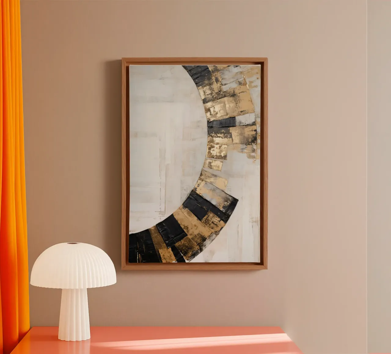 ABSTRACT ART The passage of time canvas with Floater frame by Melanie Viola