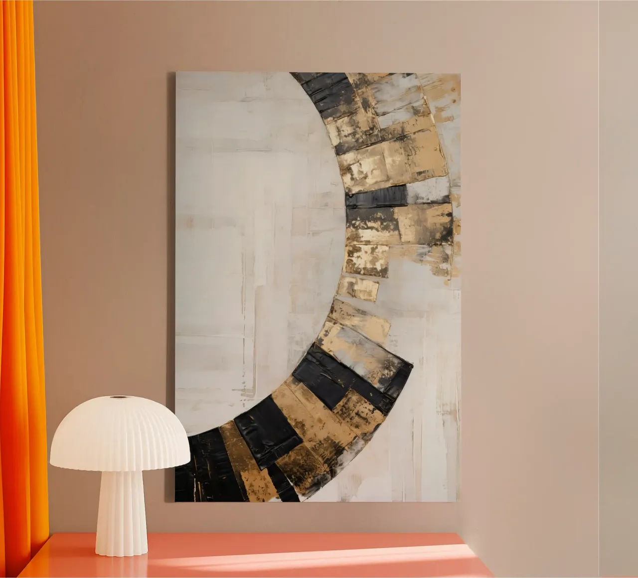 ABSTRACT ART The passage of time canvas with Floater frame by Melanie Viola