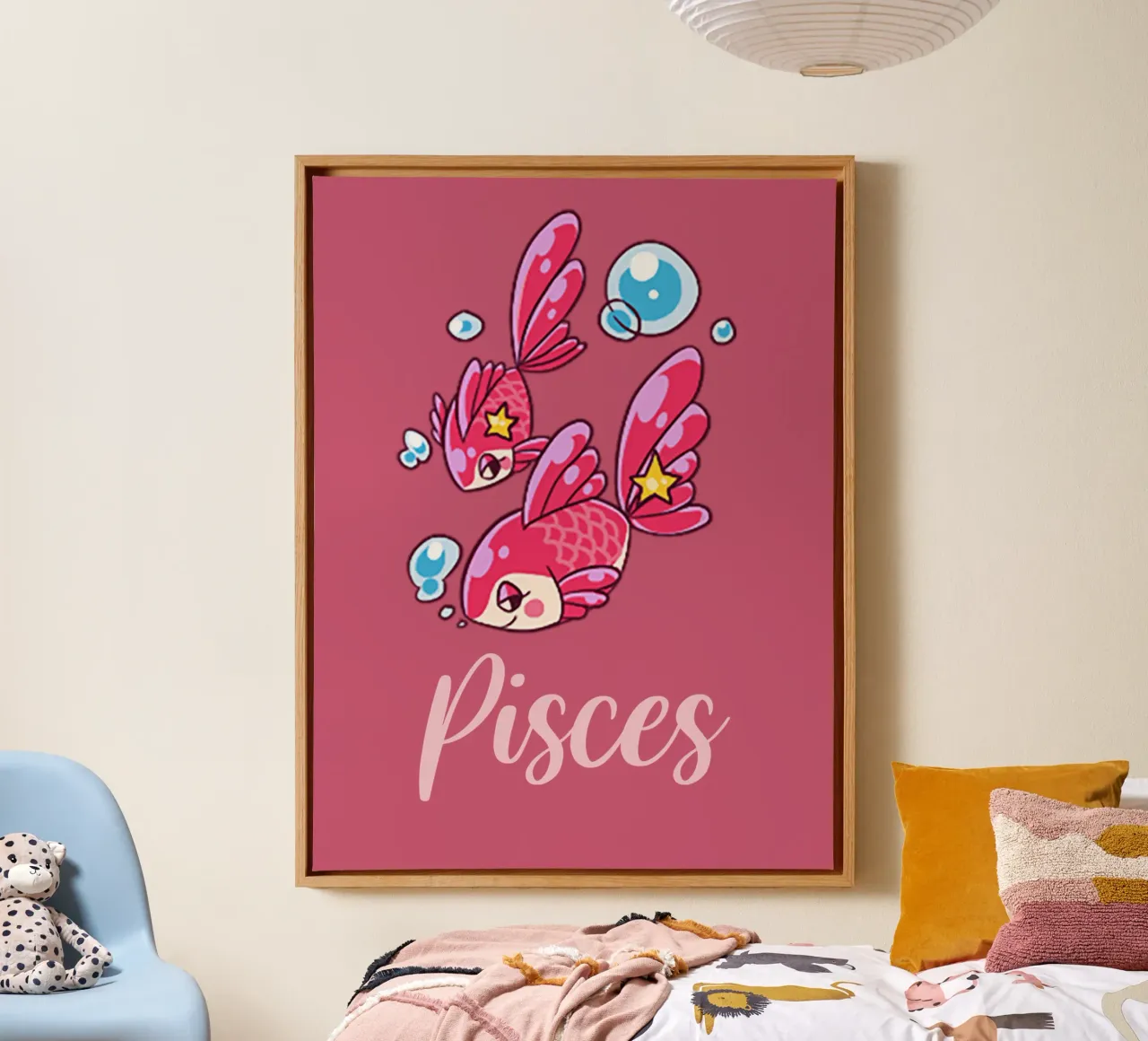 Vissen canvas met Baklijst van Kiroiharu