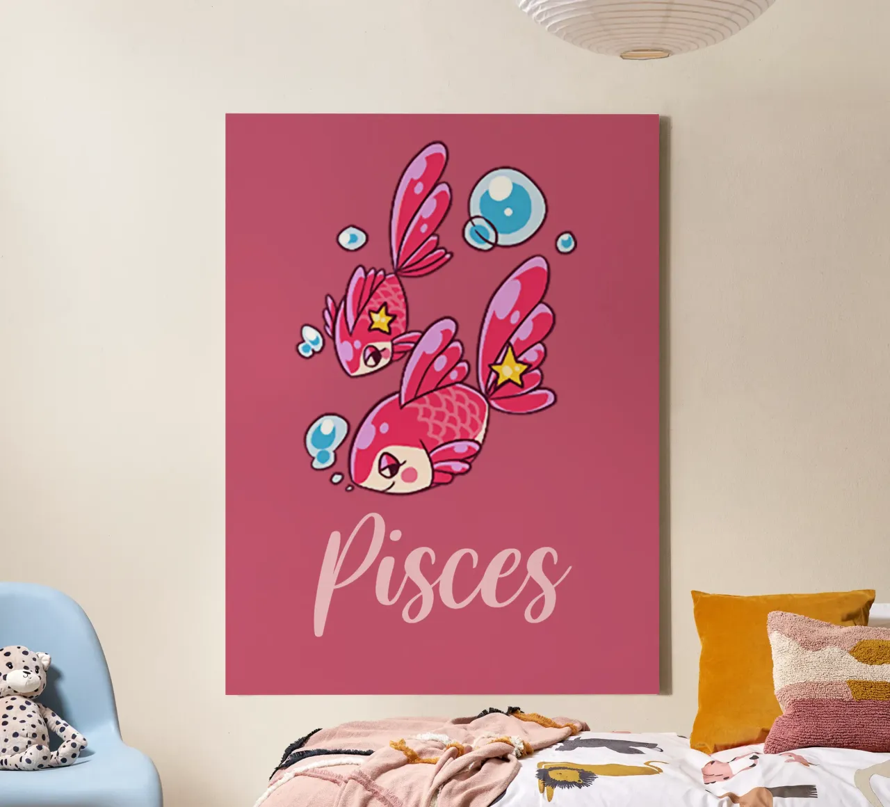 Vissen canvas met Baklijst van Kiroiharu