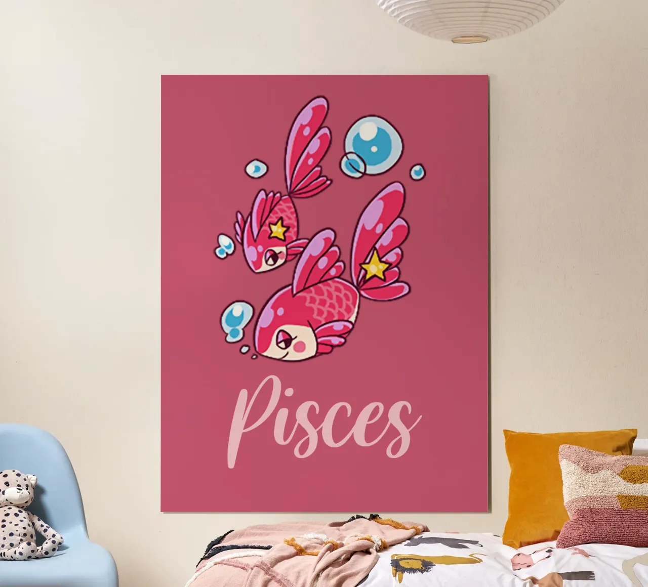 Pisces poster con telaio in plastica da Kiroiharu