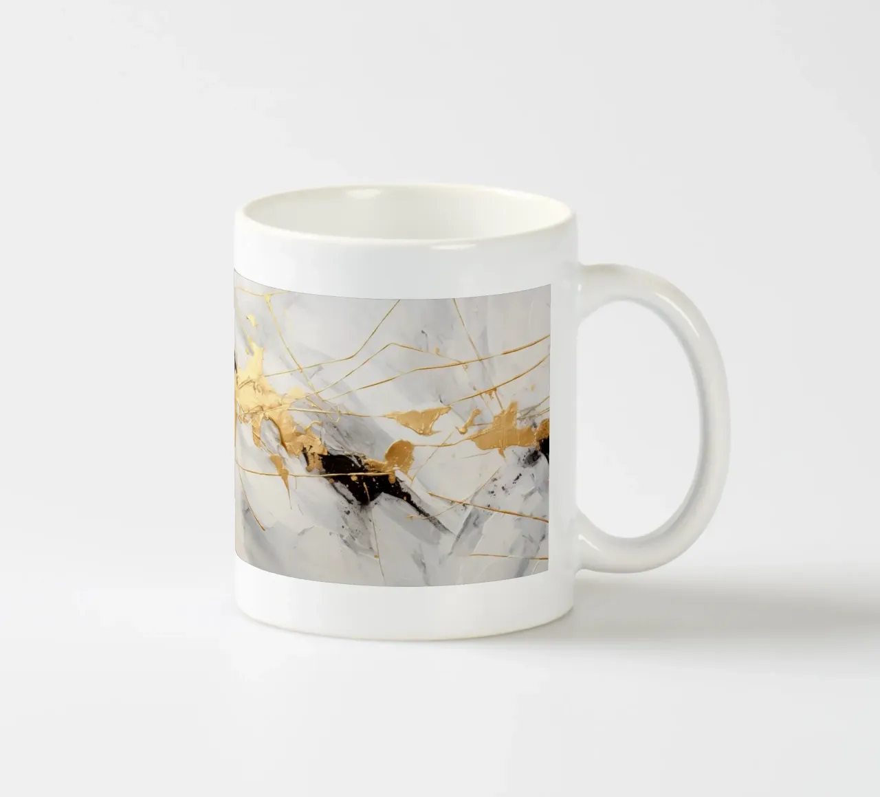 ABSTRAKTE KUNST Spruzzi d'oro tazza in ceramica da Melanie Viola