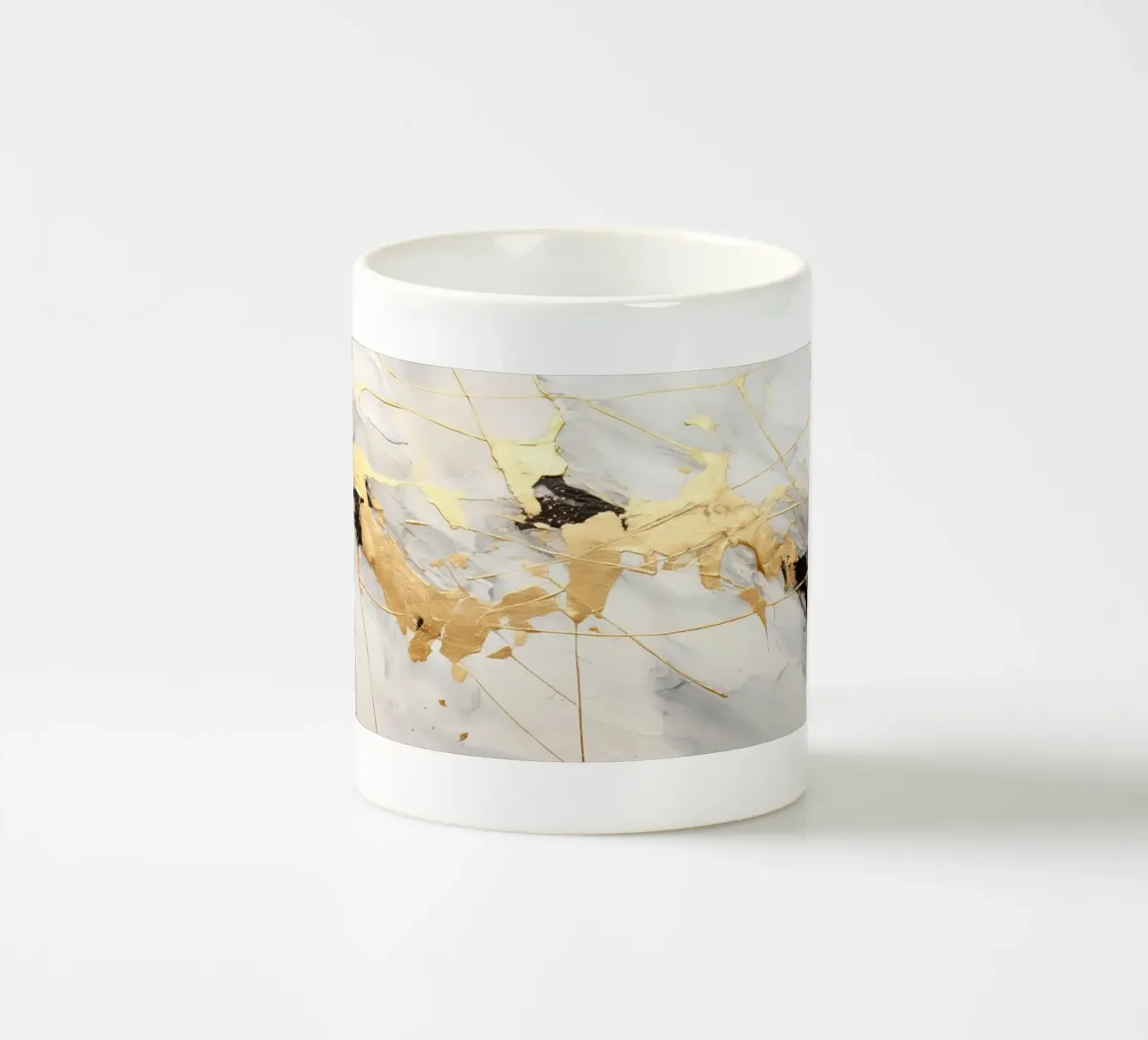 ABSTRAKTE KUNST Spruzzi d'oro tazza in ceramica da Melanie Viola