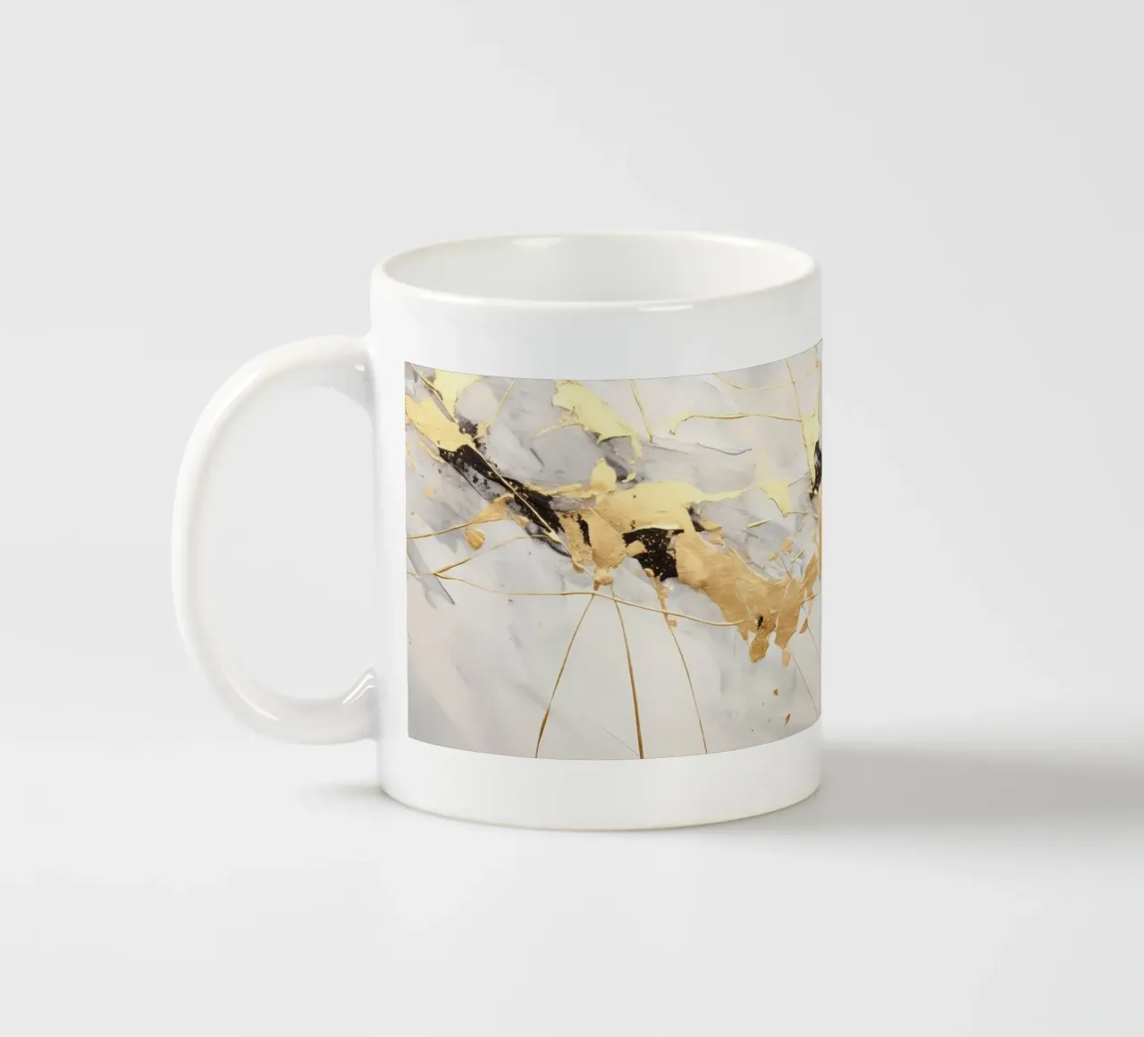 ABSTRAKTE KUNST Spruzzi d'oro tazza in ceramica da Melanie Viola