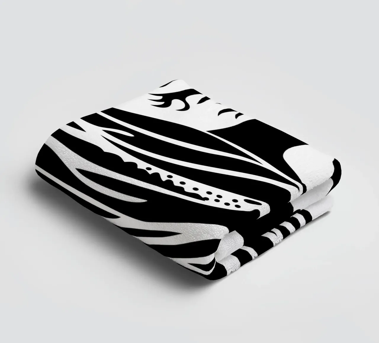 Minimalist surfer in the waves Logo towel by Autofocus