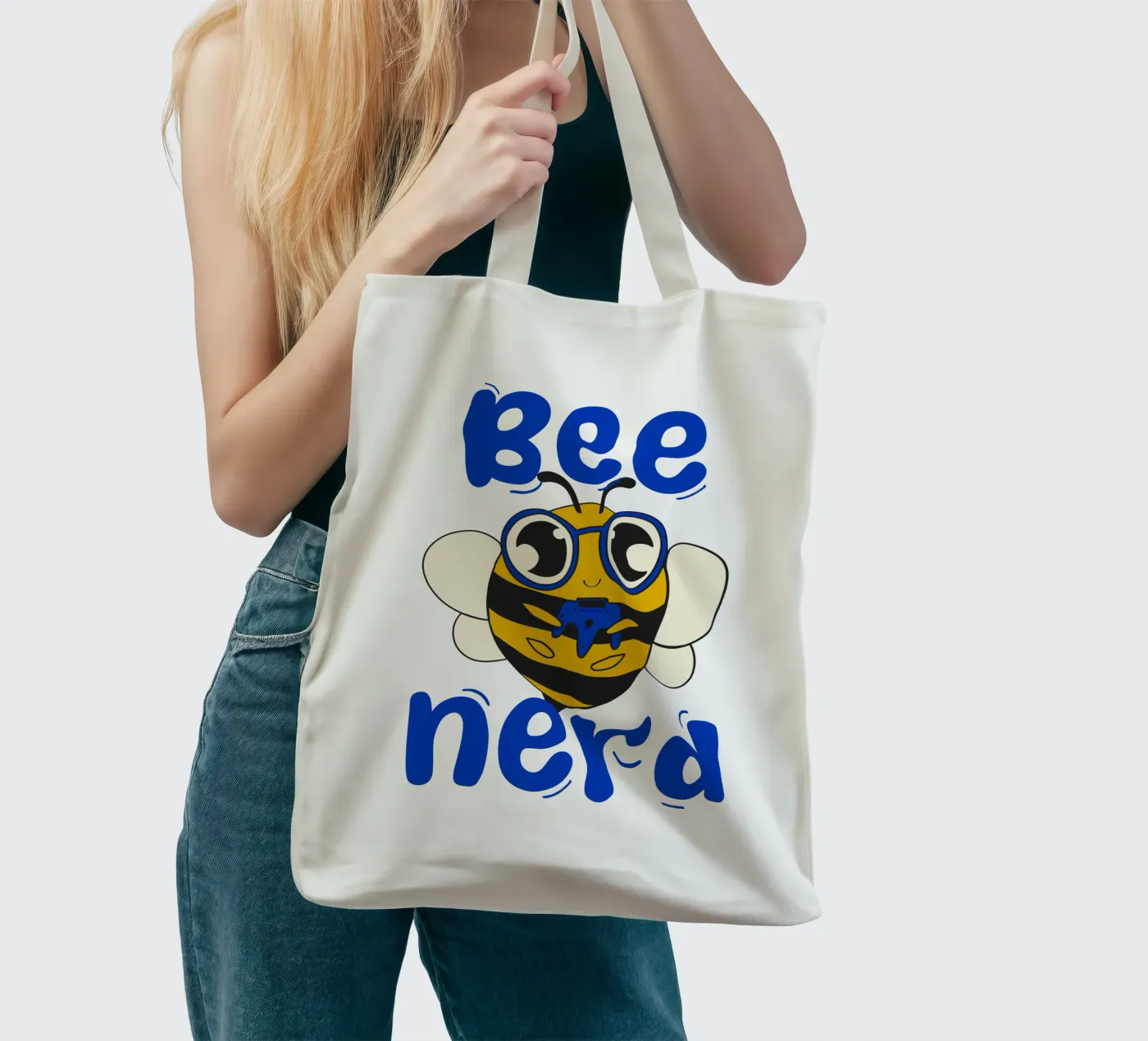 Bee Nerd tote bag by Loobs