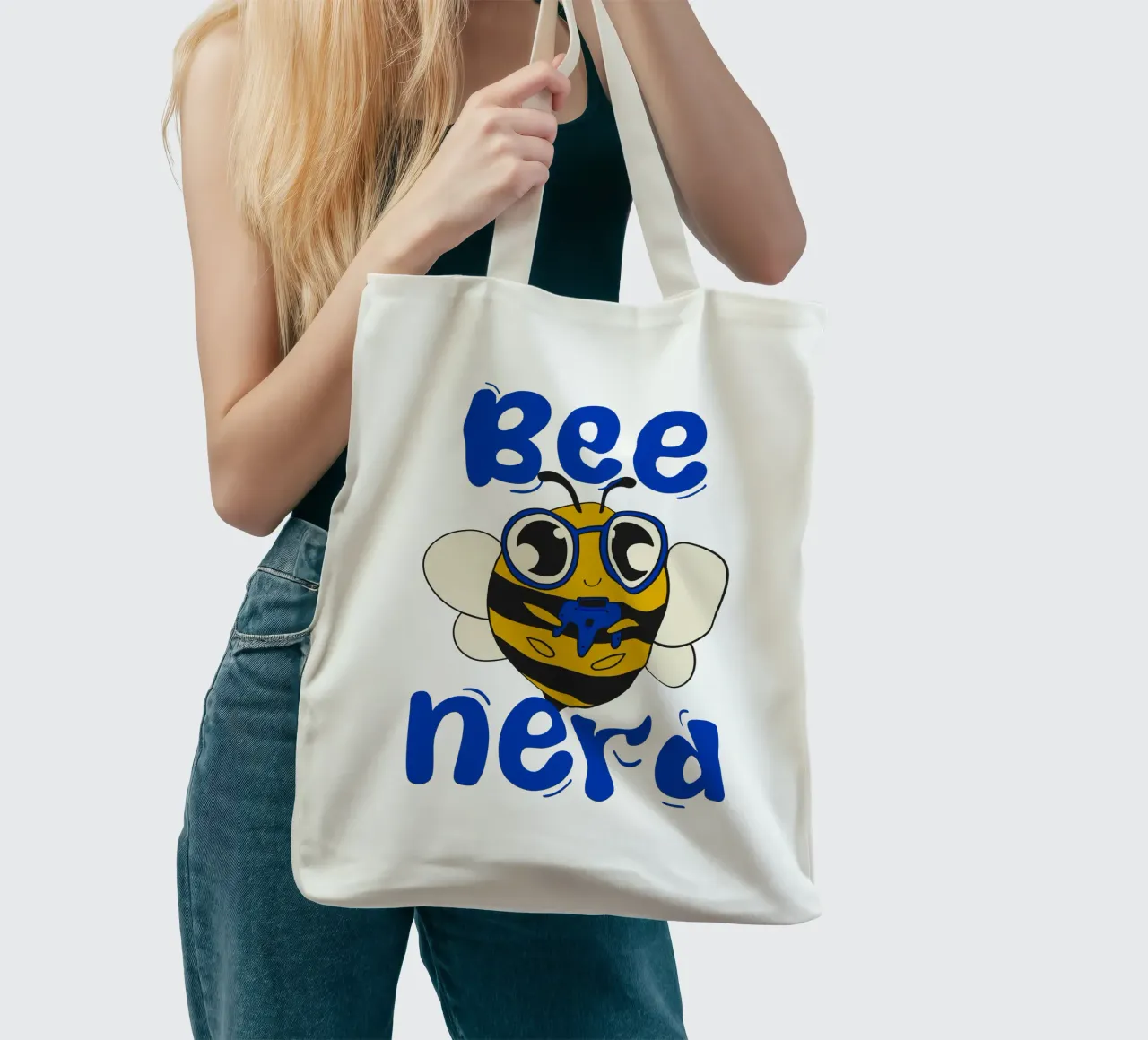 Ape Nerd borsa in juta da Loobs