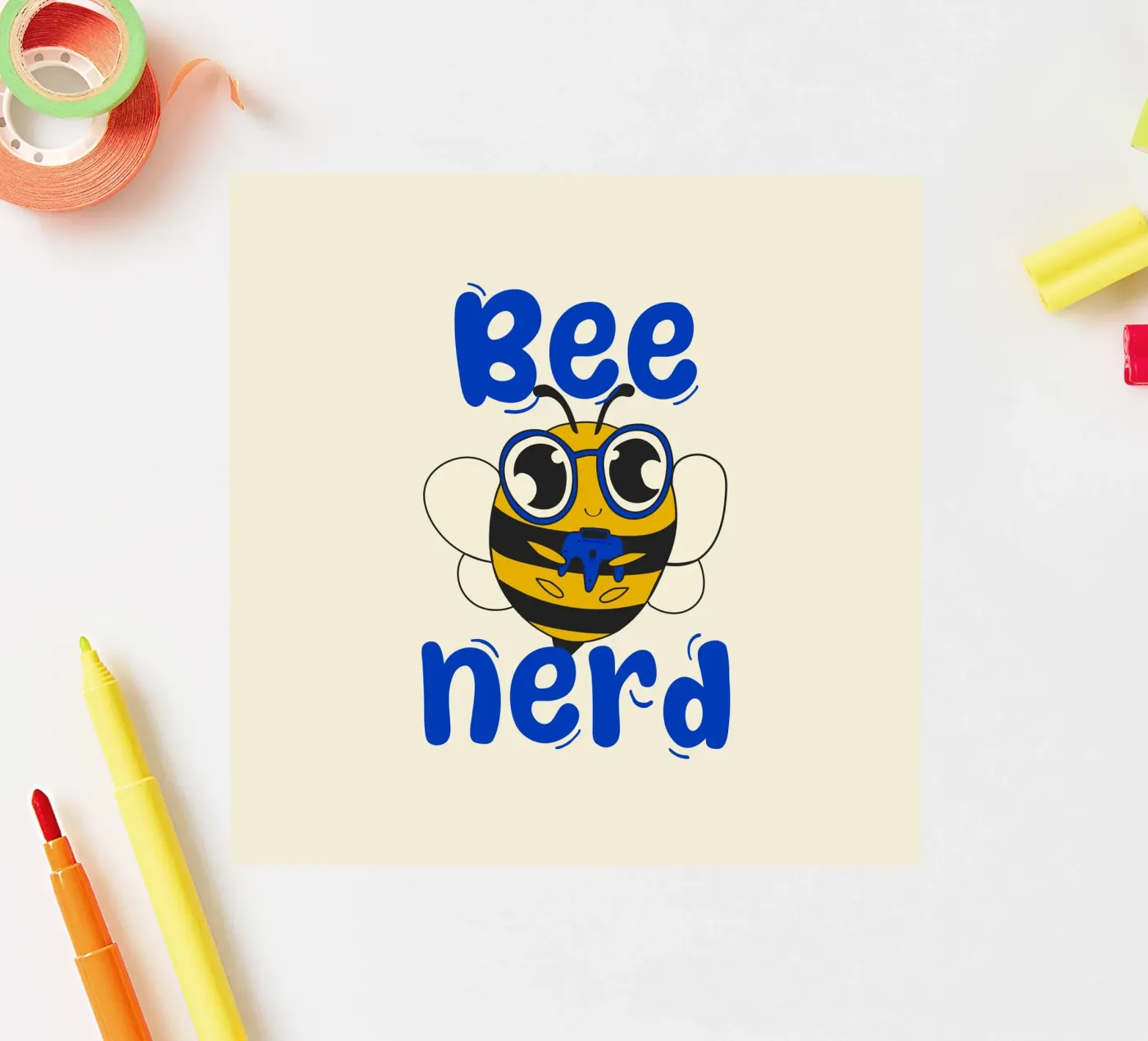 Bee Nerd sticker van Loobs
