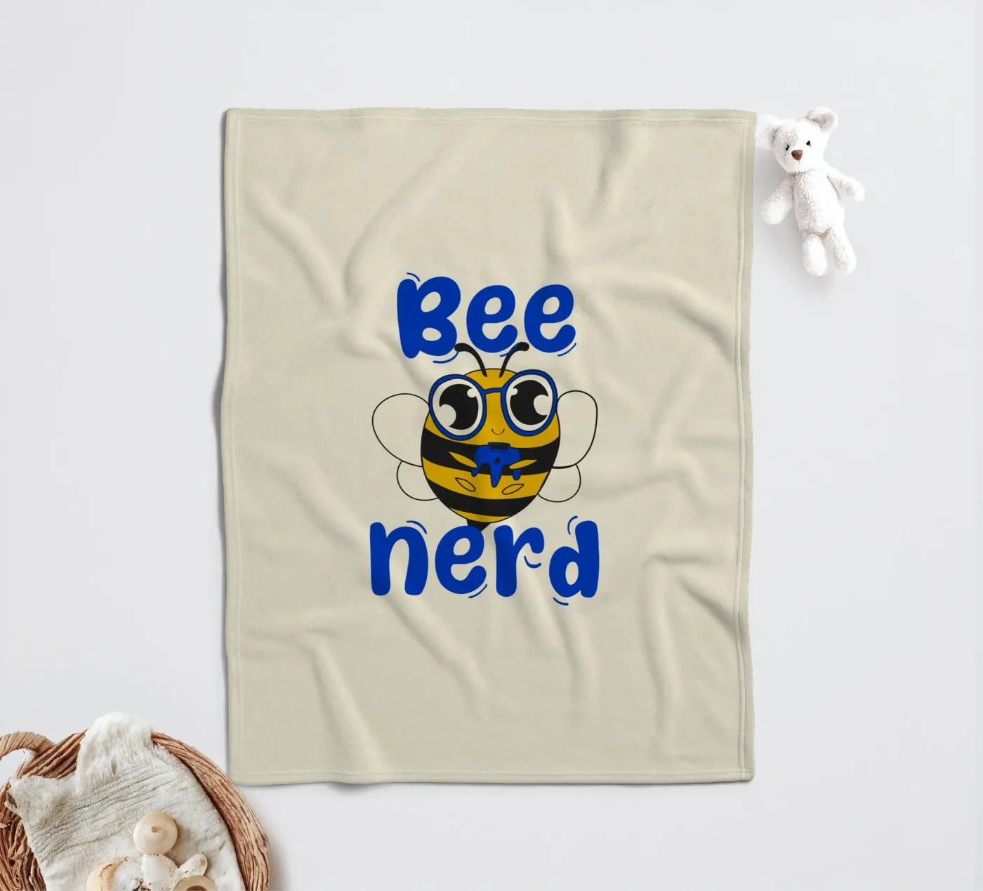 Bee Nerd fleecedeken van Loobs