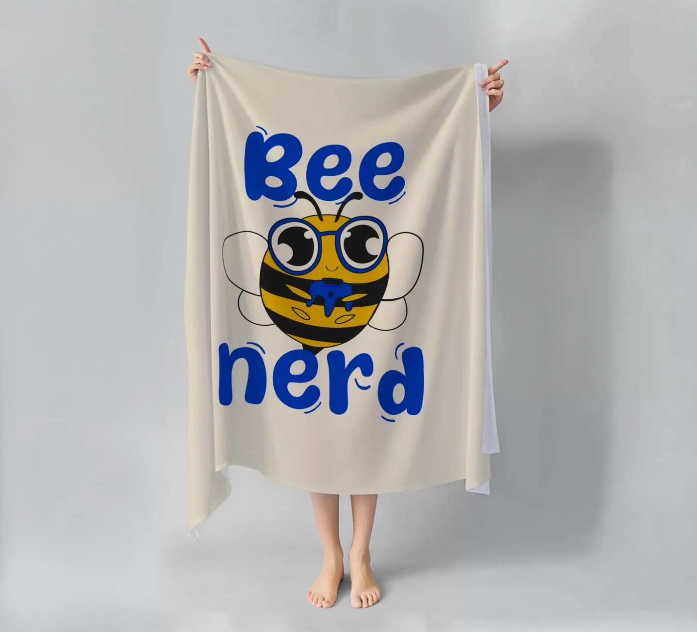 Bee Nerd beach towel by Loobs