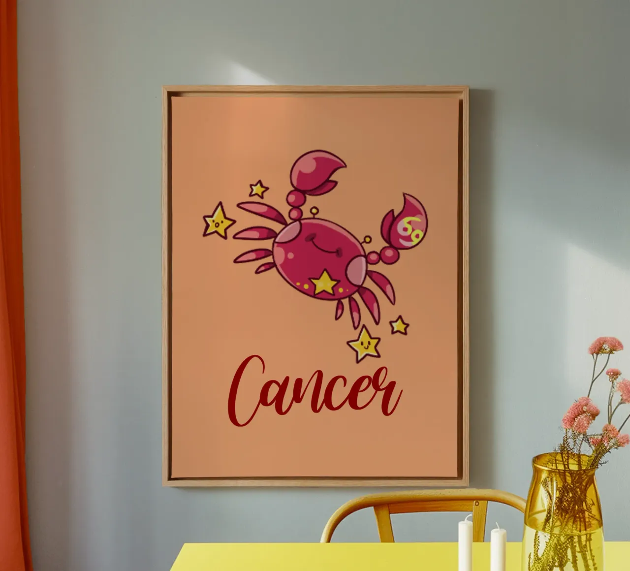 Cancro tela con Cornice a cassetta da Kiroiharu