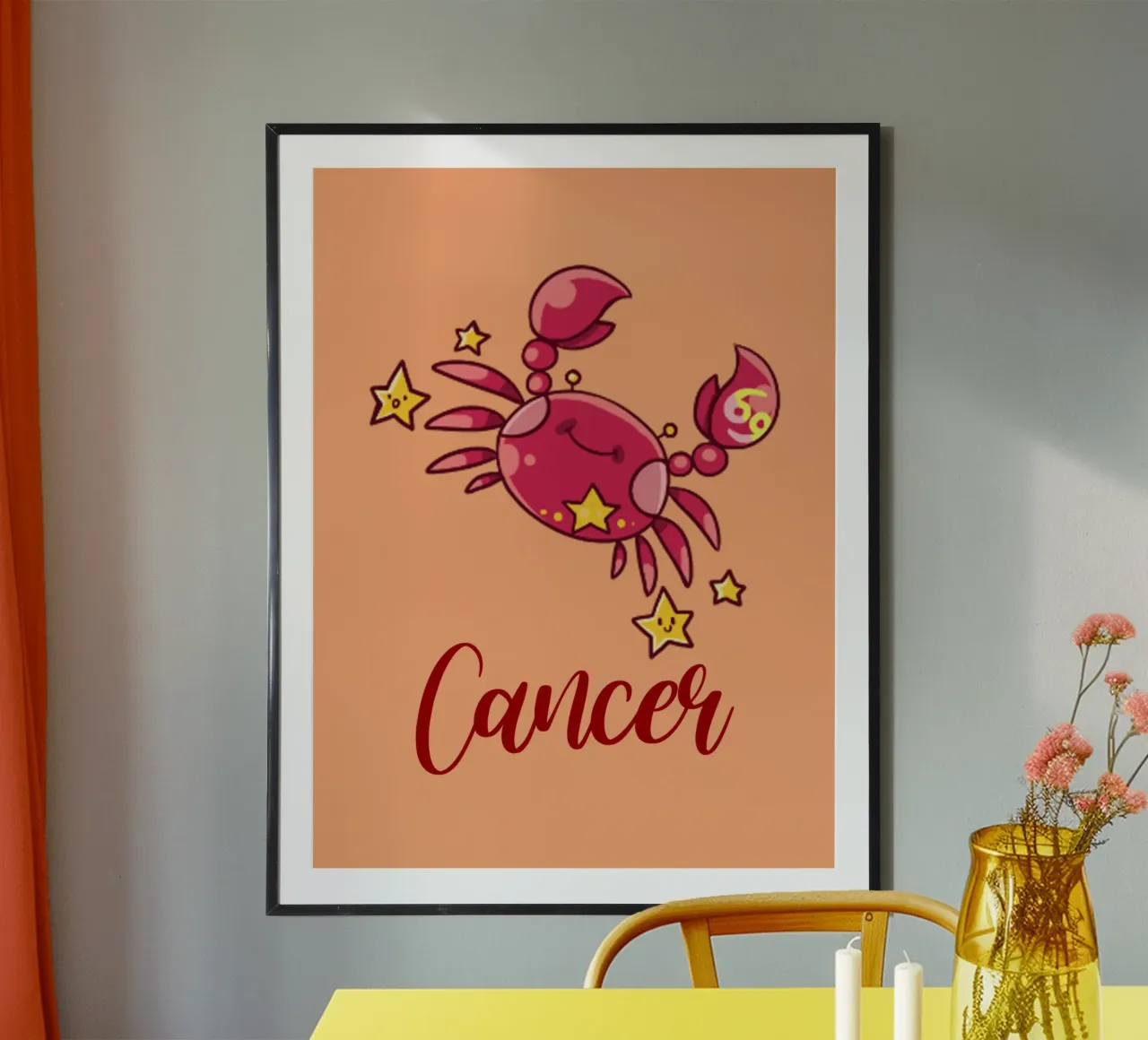 Cancro poster con telaio in alluminio da Kiroiharu