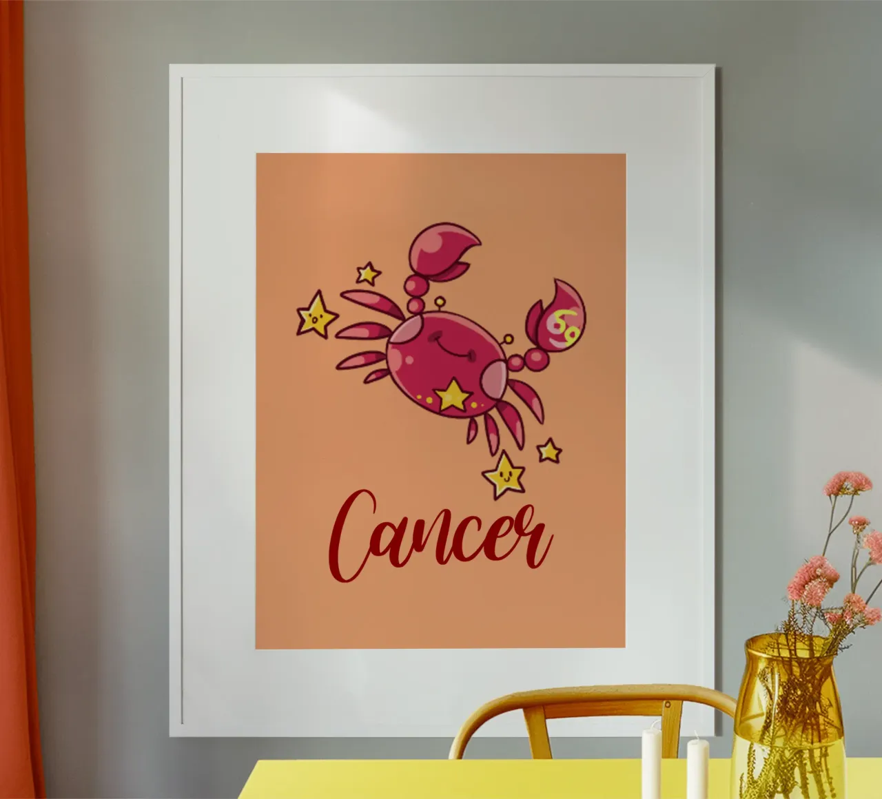 Cancro poster con telaio in alluminio da Kiroiharu