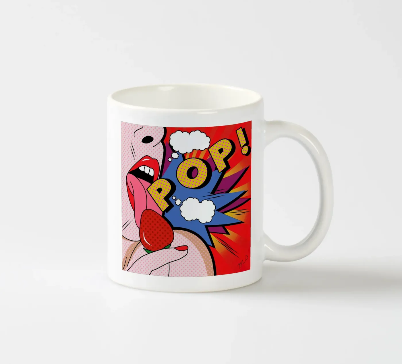 Pop ceramic mug by Mark Ashkenazi