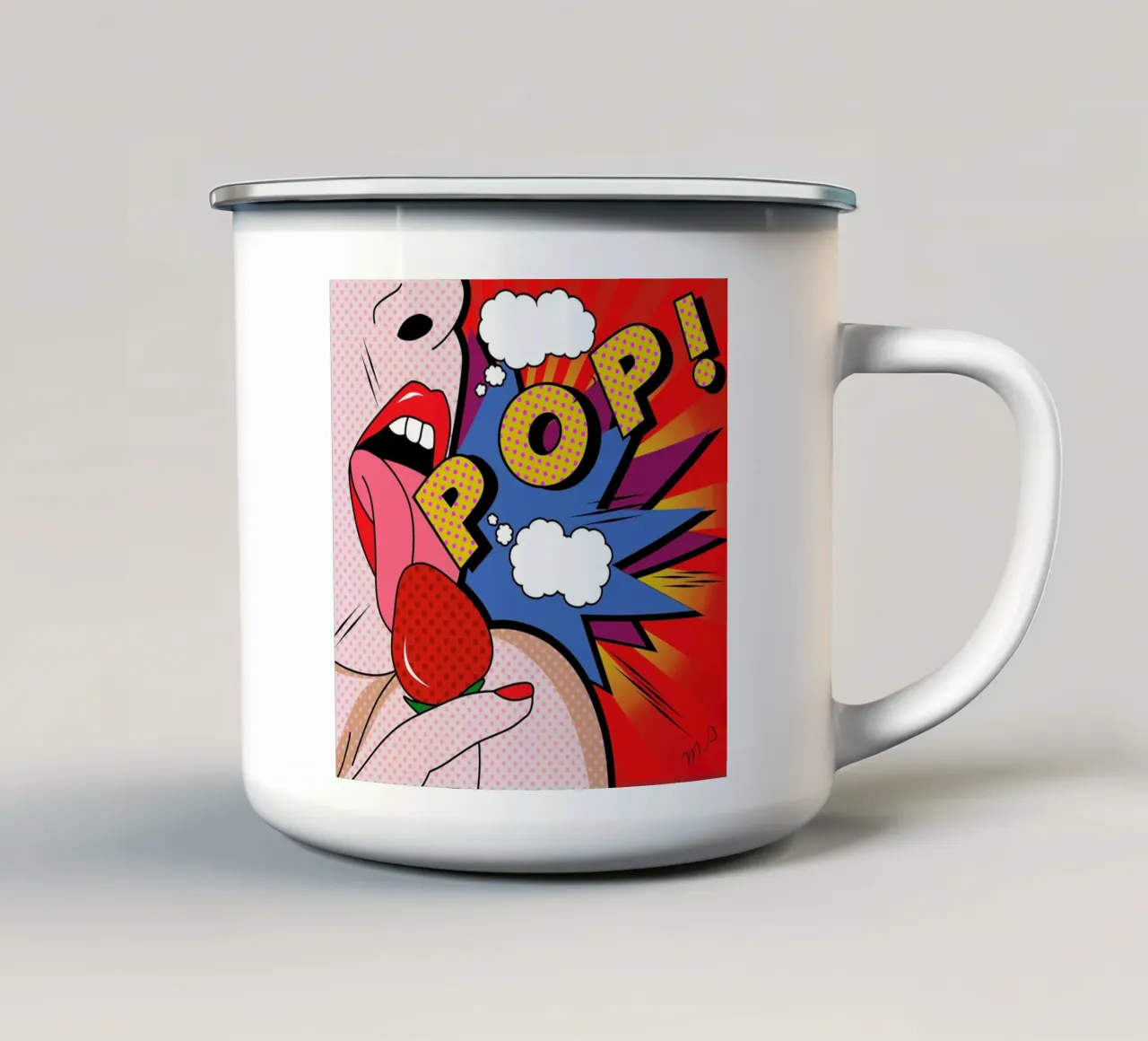 Pop Emaille Tasse von Mark Ashkenazi