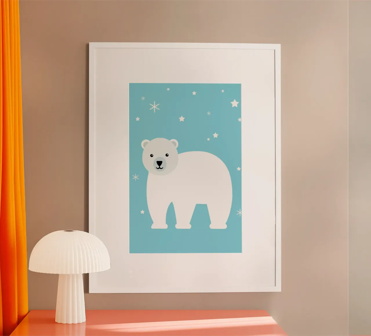 ours polaire poster con telaio in plastica da alexiableu