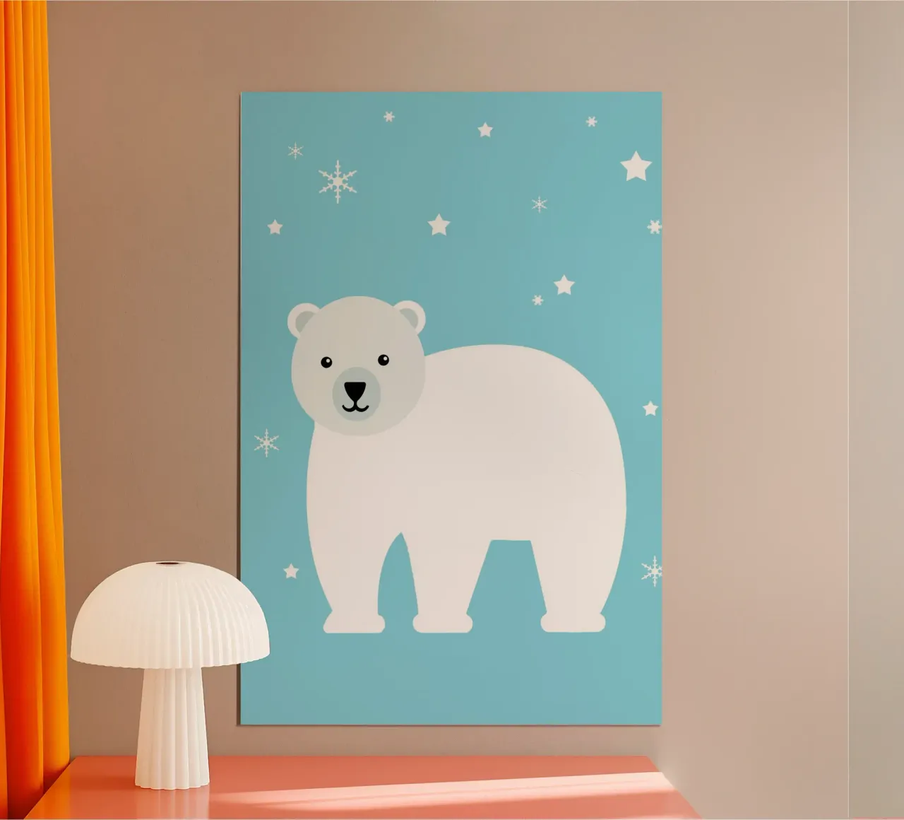 ours polaire poster con telaio in plastica da alexiableu