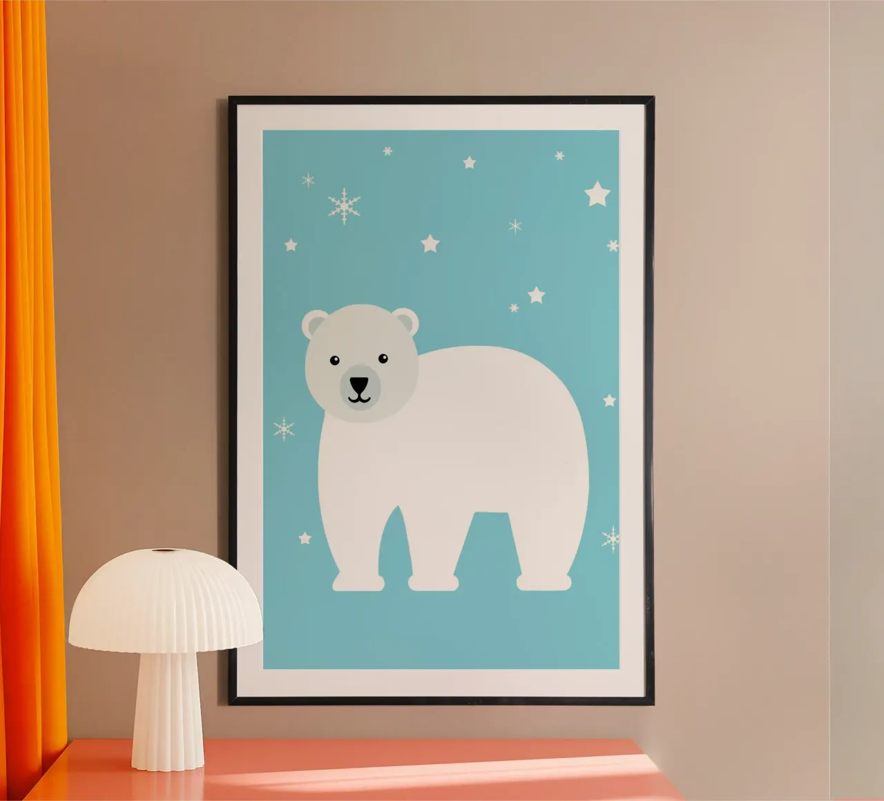 ours polaire poster con telaio in plastica da alexiableu