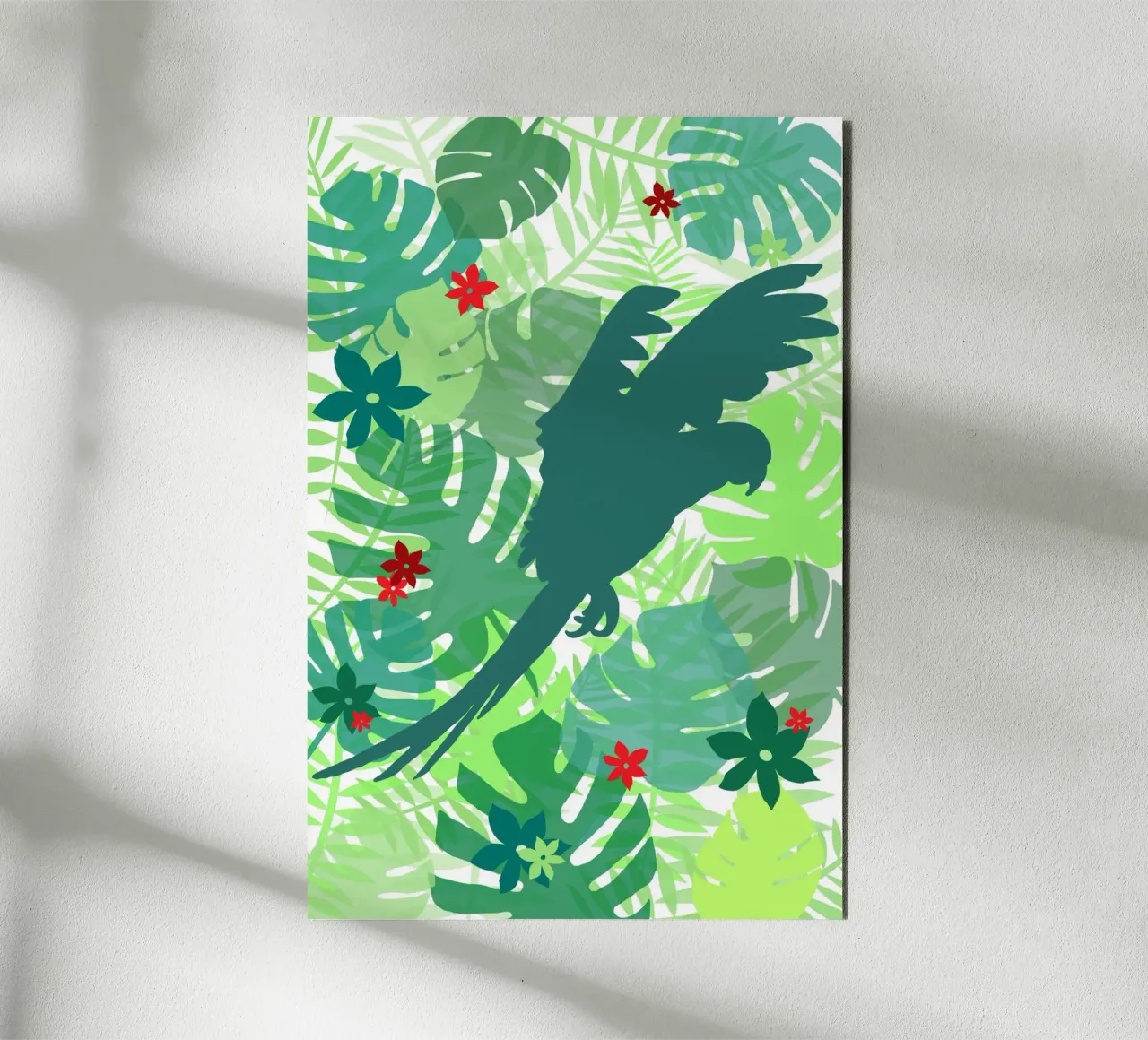 Perroquet jungle alluminio dibond da alexiableu