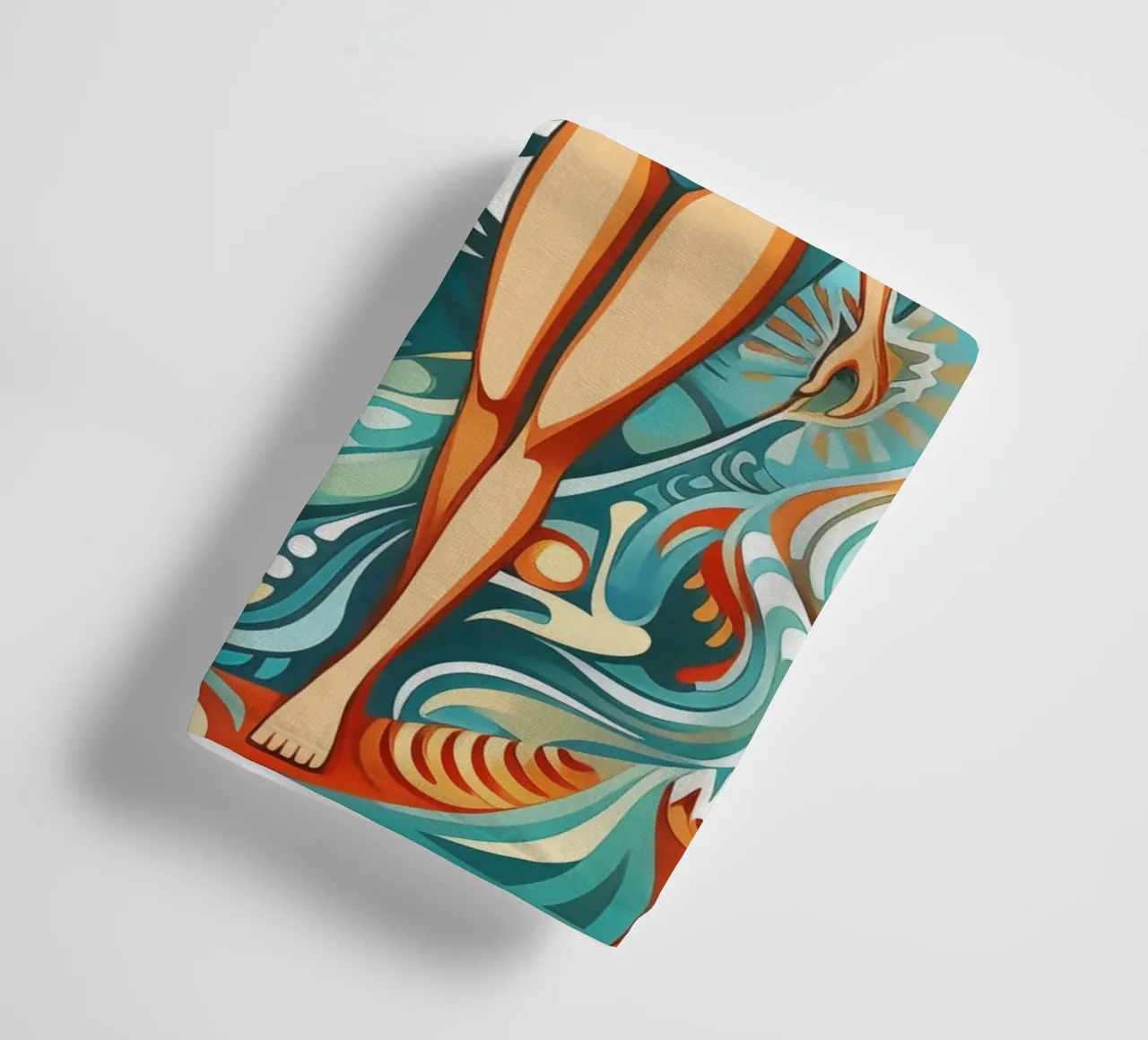 Vintage surf art in retro-psychedelic style towel by Autofocus